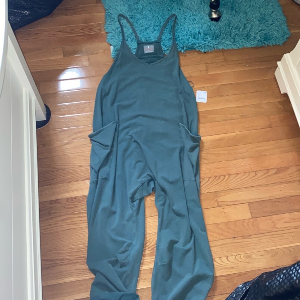 Free People green romper onesies